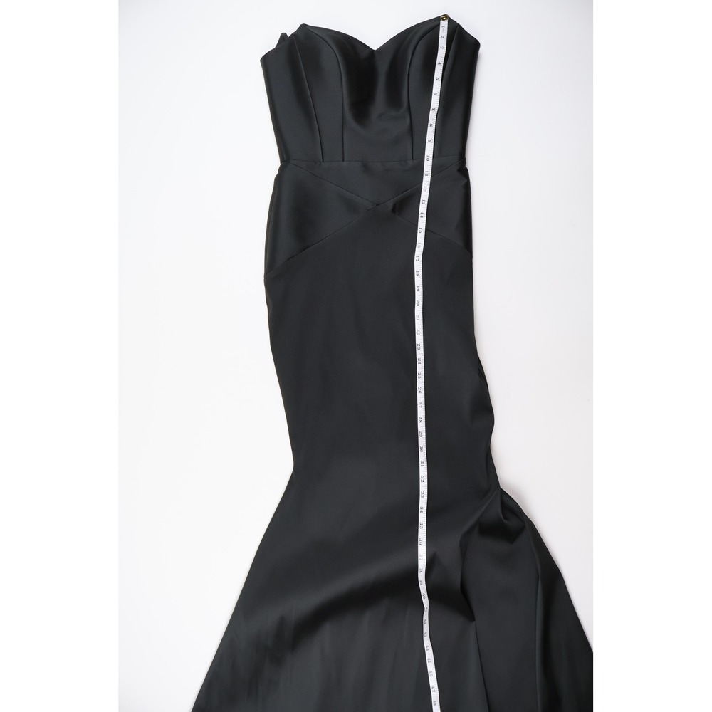 CRISTALLINI Gown Mermaid Strapless Black Solid 4 NWT - Picture 13 of 16